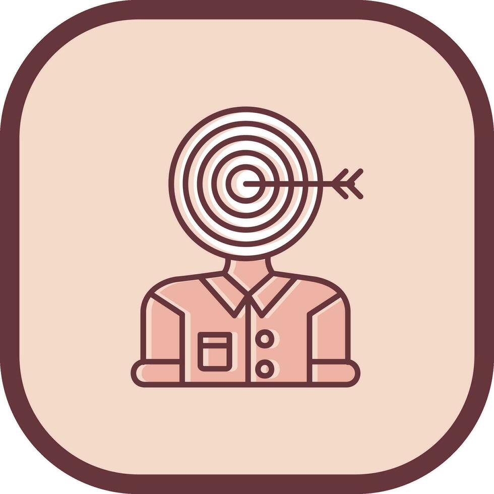 Audience Line filled sliped Icon vector