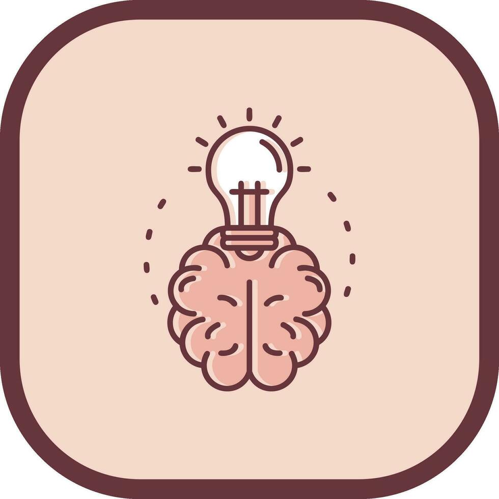 Brainstroming Line filled sliped Icon vector