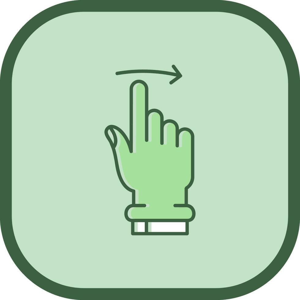 Swipe Right Line filled sliped Icon vector
