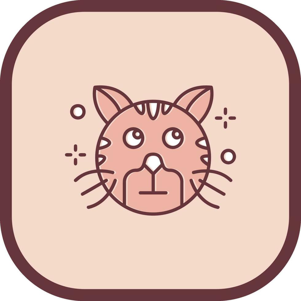 Rolling eyes Line filled sliped Icon vector