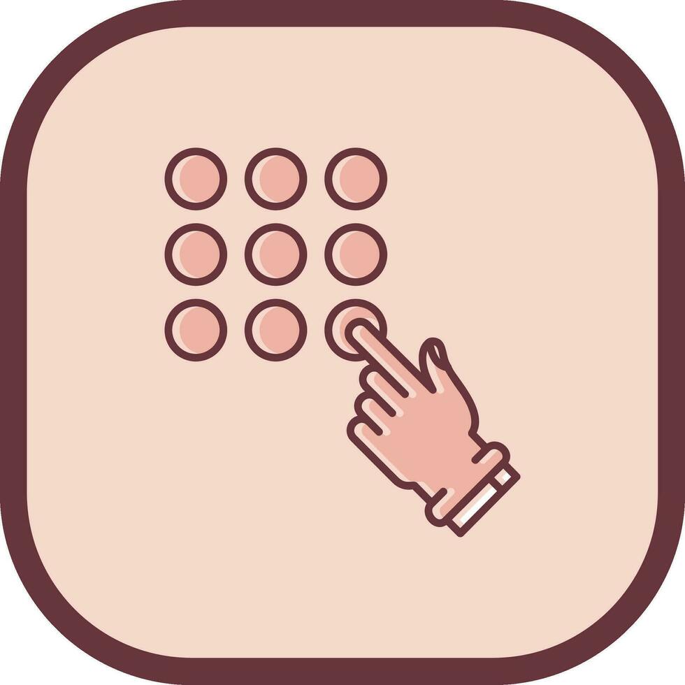 Password Lock Line filled sliped Icon vector