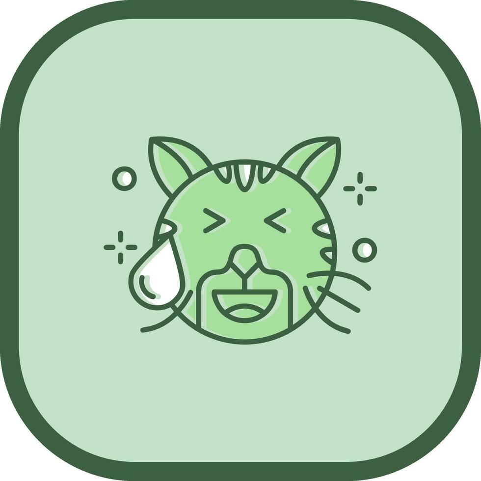 Sweat Line filled sliped Icon vector