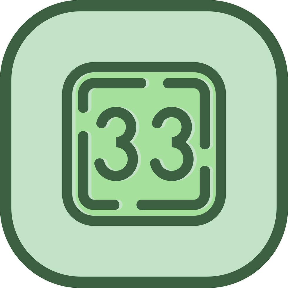 Thirty Three Line filled sliped Icon vector