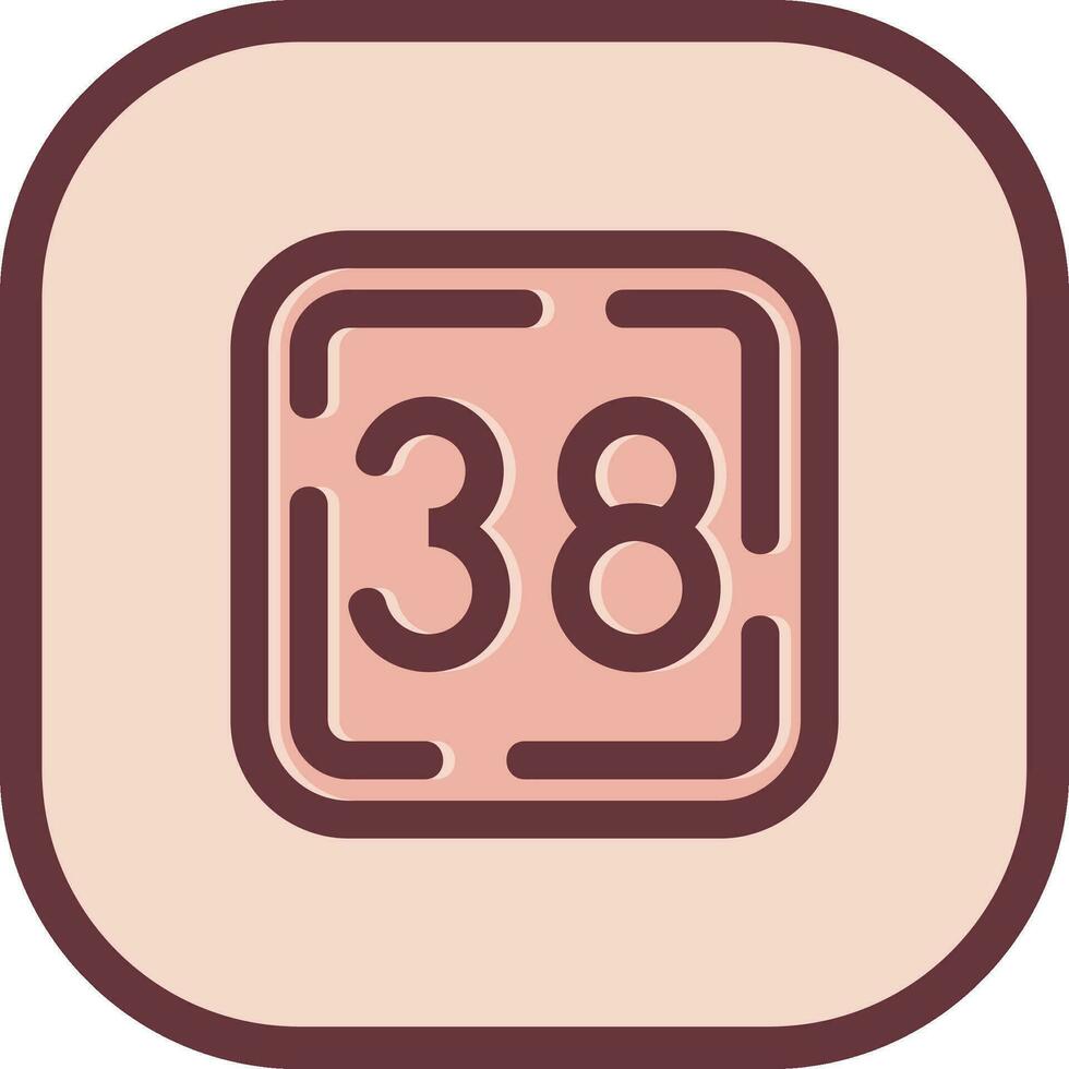 Thirty Eight Line filled sliped Icon vector