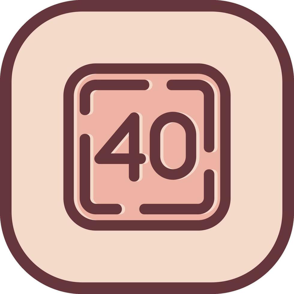 Forty Line filled sliped Icon vector