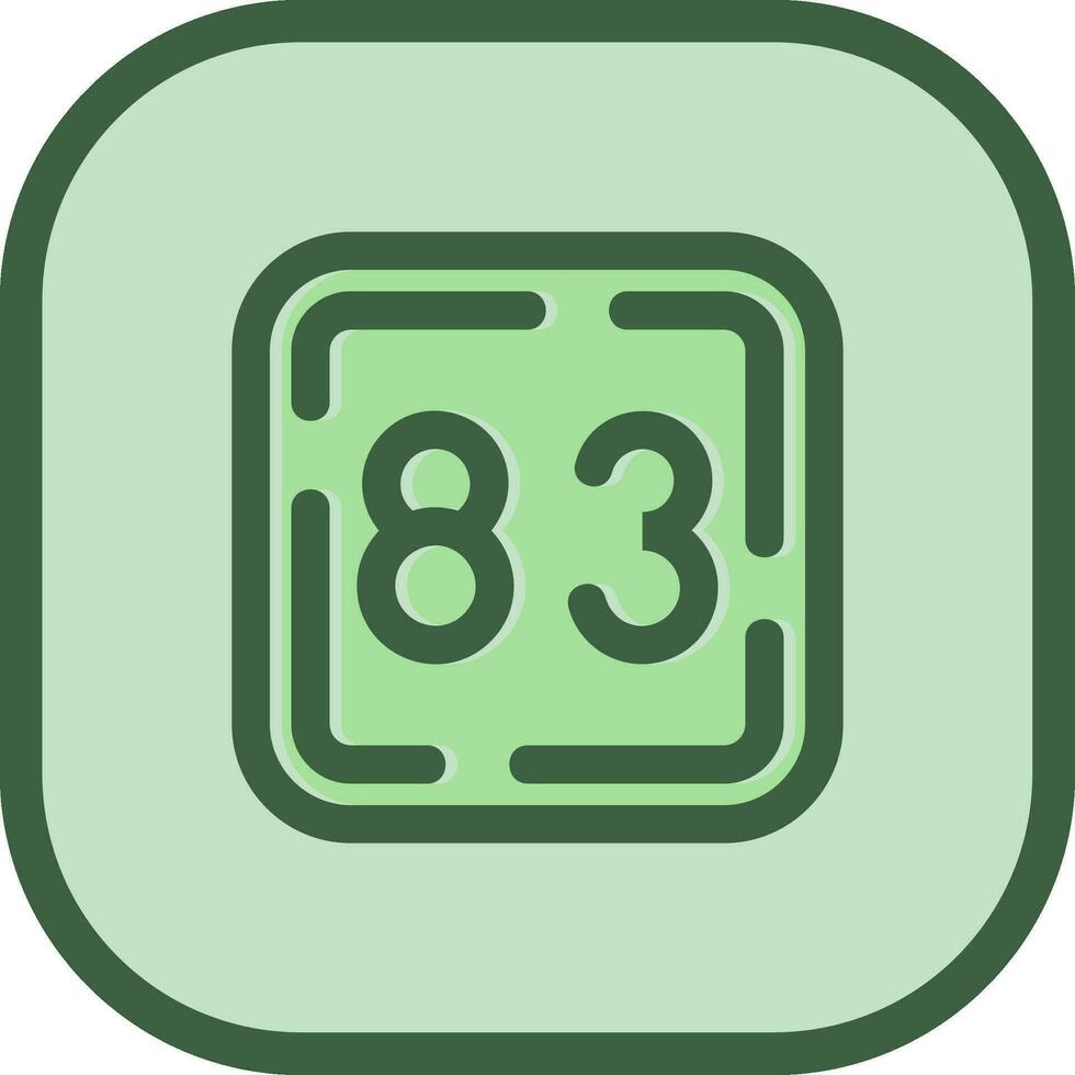 Eighty Three Line filled sliped Icon vector