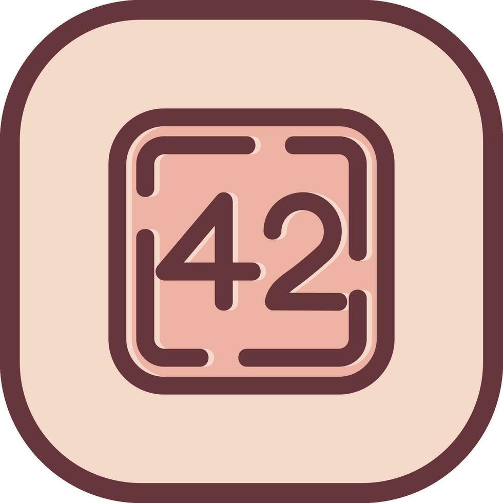 Forty Two Line filled sliped Icon vector
