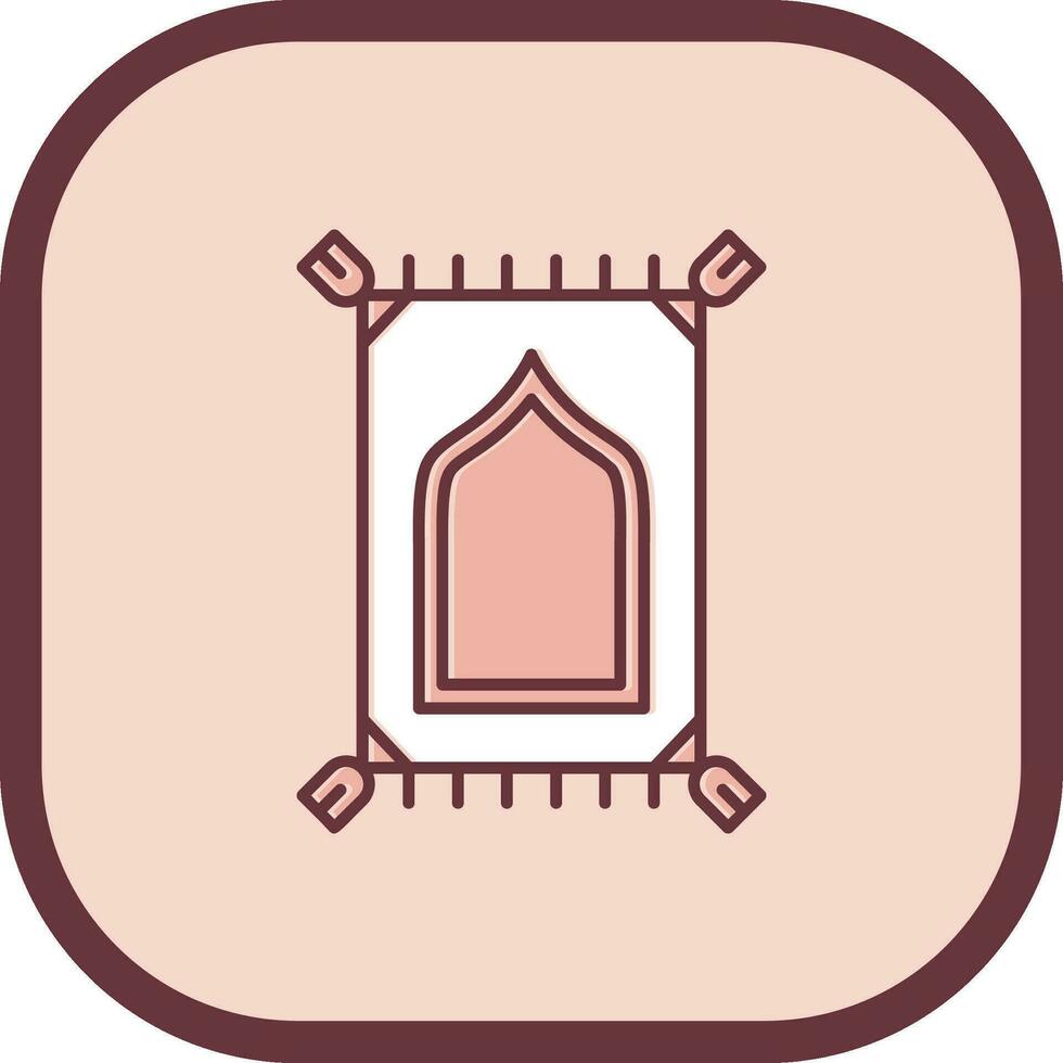 Prayer mate Line filled sliped Icon vector