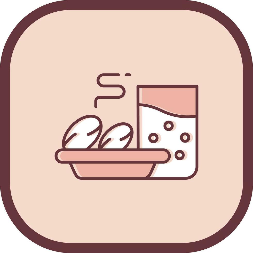 Iftar Line filled sliped Icon vector