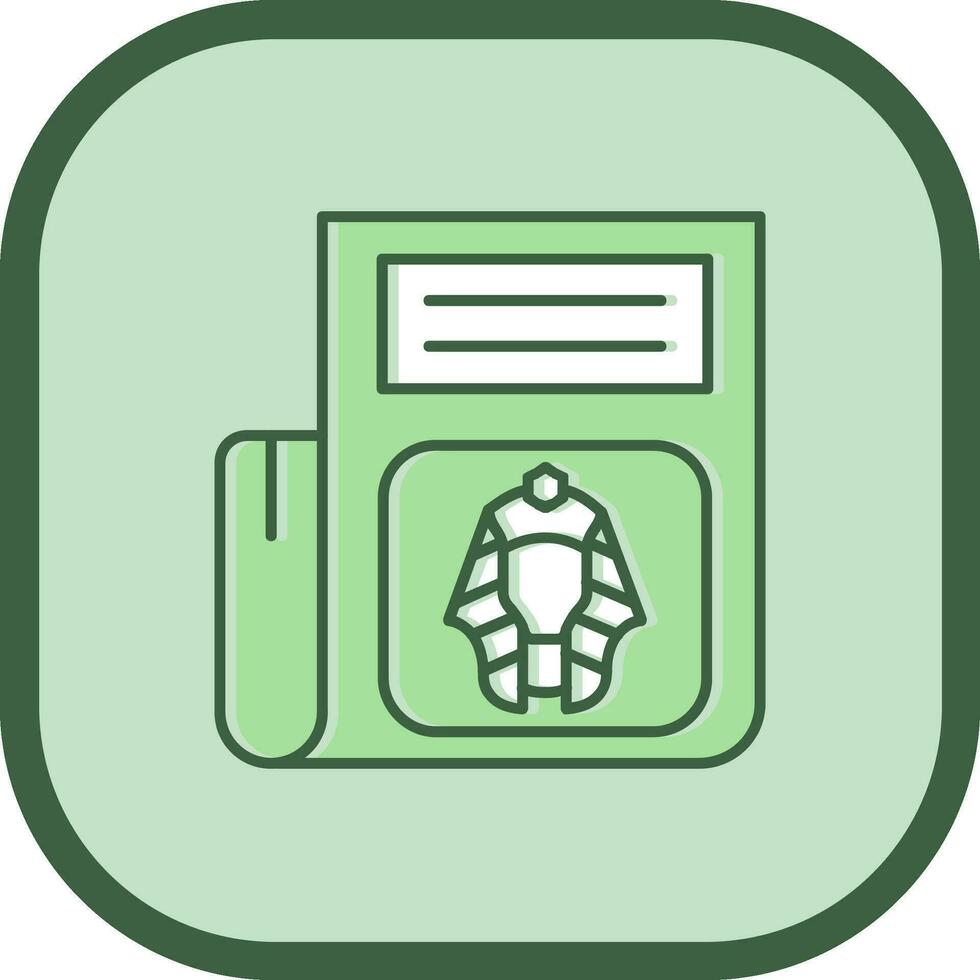 Publication Line filled sliped Icon vector