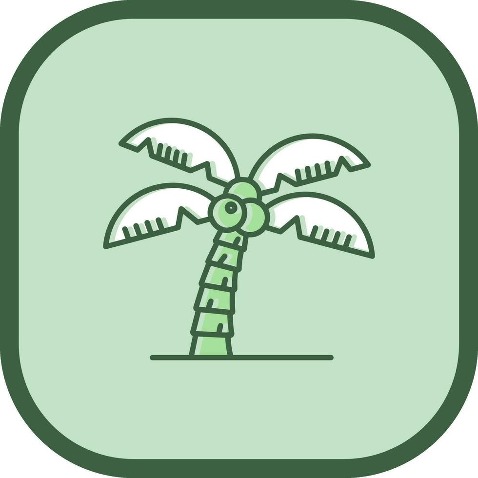 árbol línea lleno resbaló icono vector