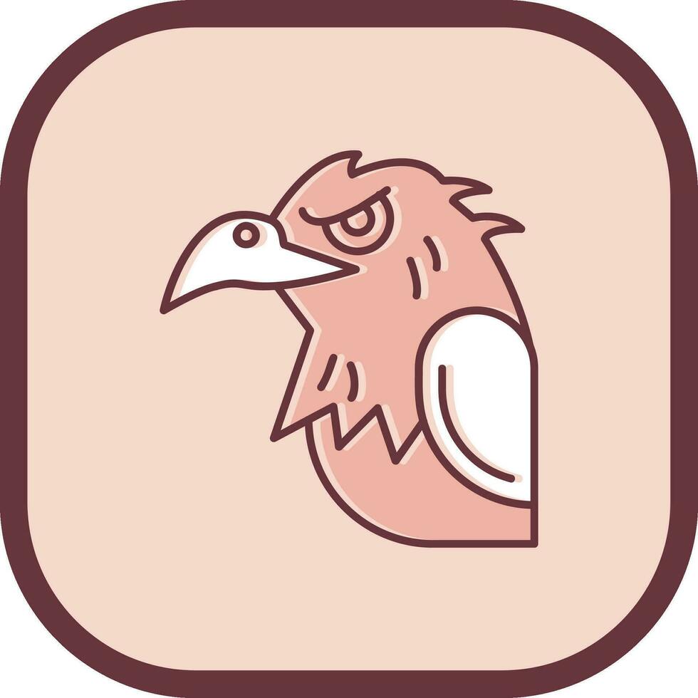 Eagle Line filled sliped Icon vector