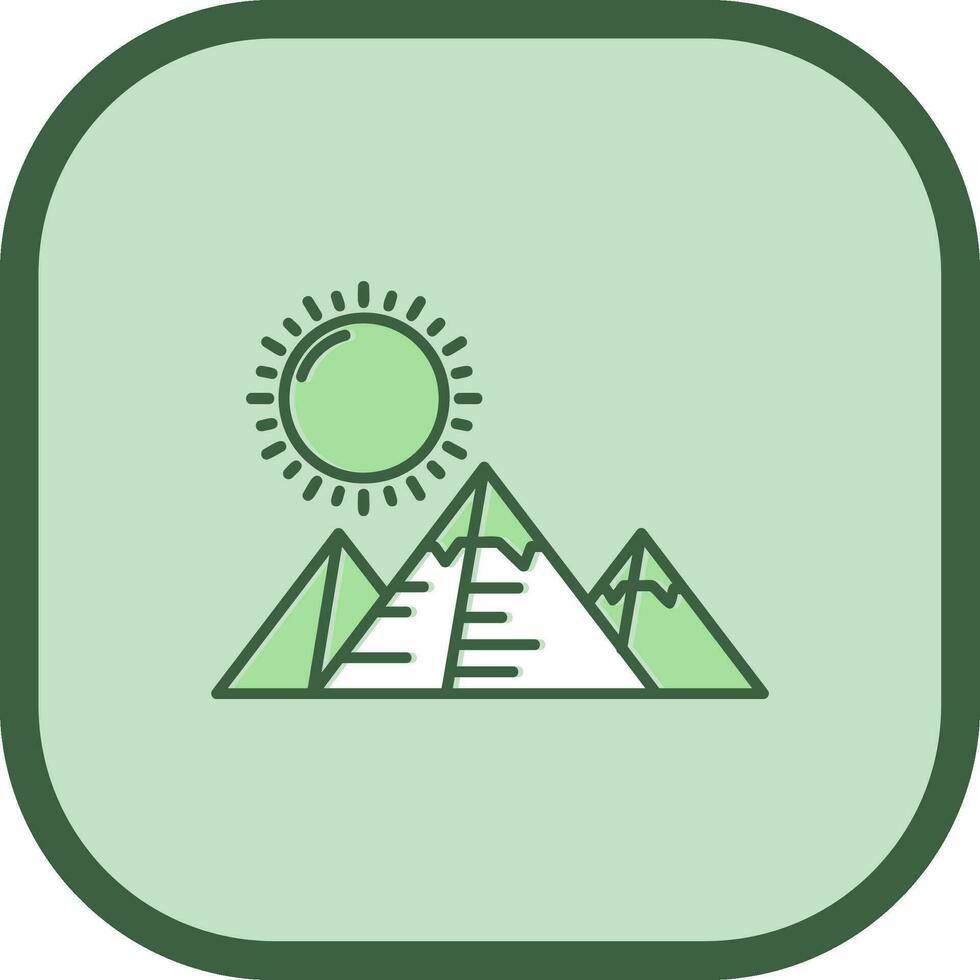 pyramids Line filled sliped Icon vector