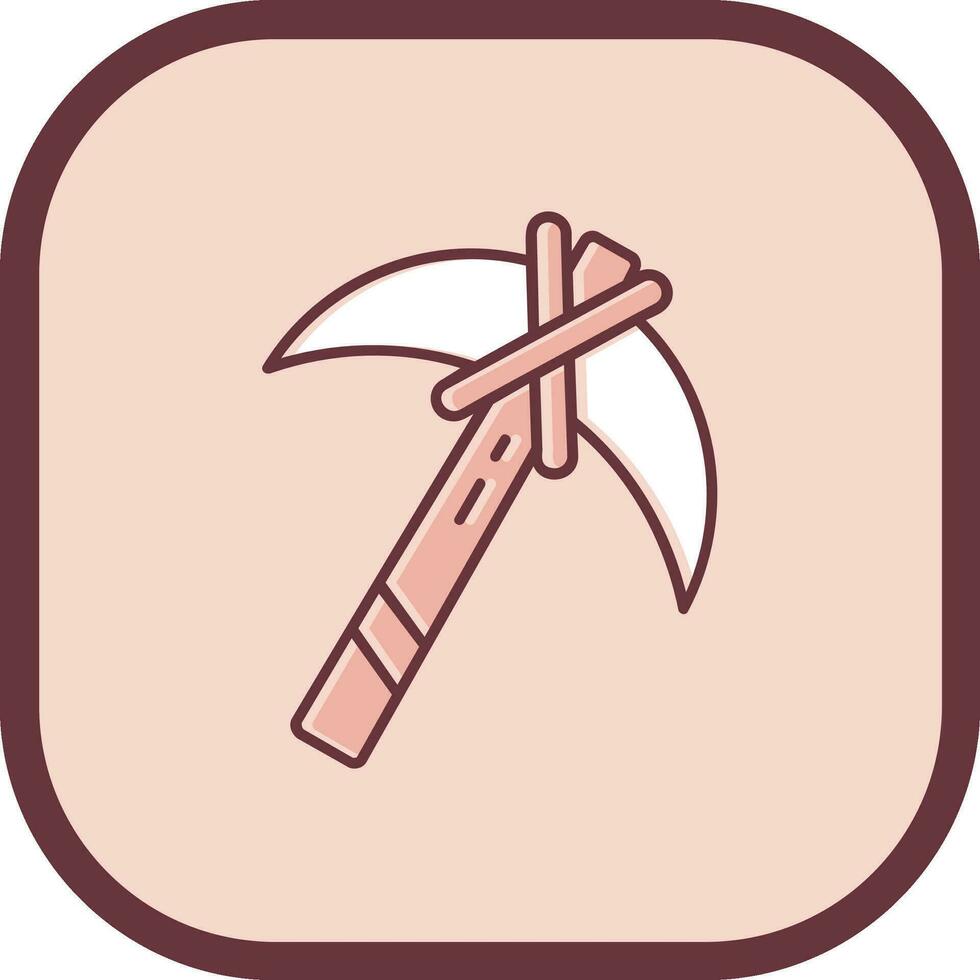 Pickaxe Line filled sliped Icon vector