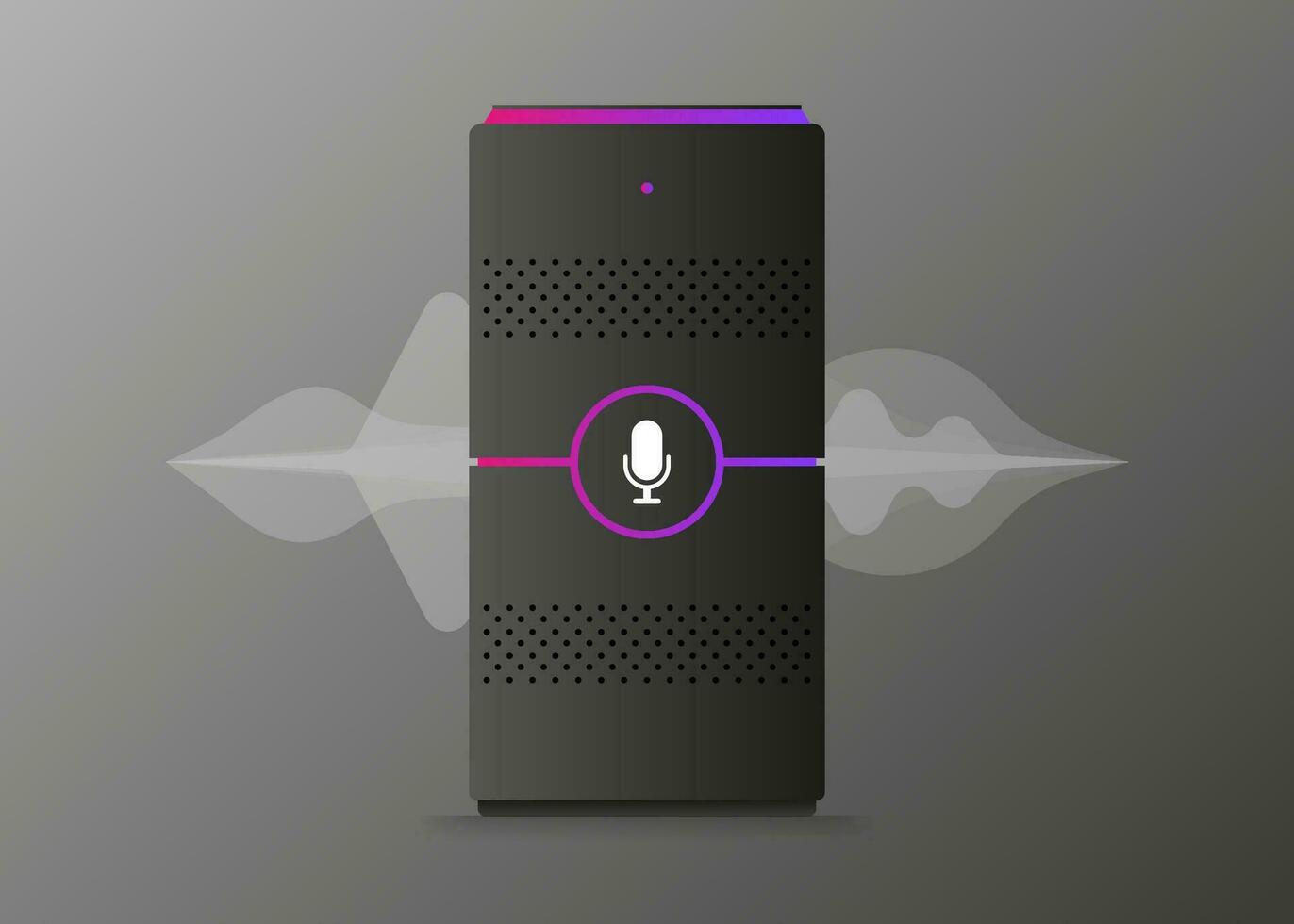 Voice assistant, great design for any purposes. Technology object. Abstract background. Vector illustration.