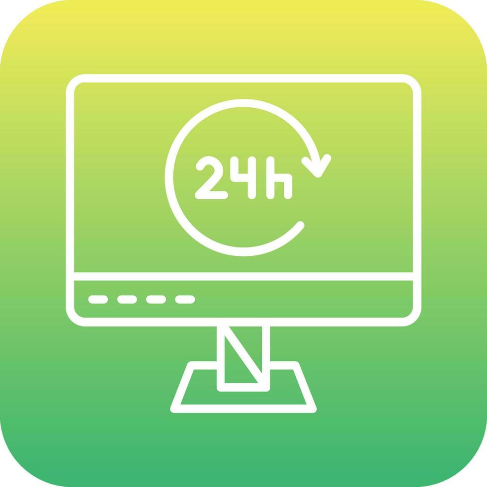 Icono de vector de 24 horas