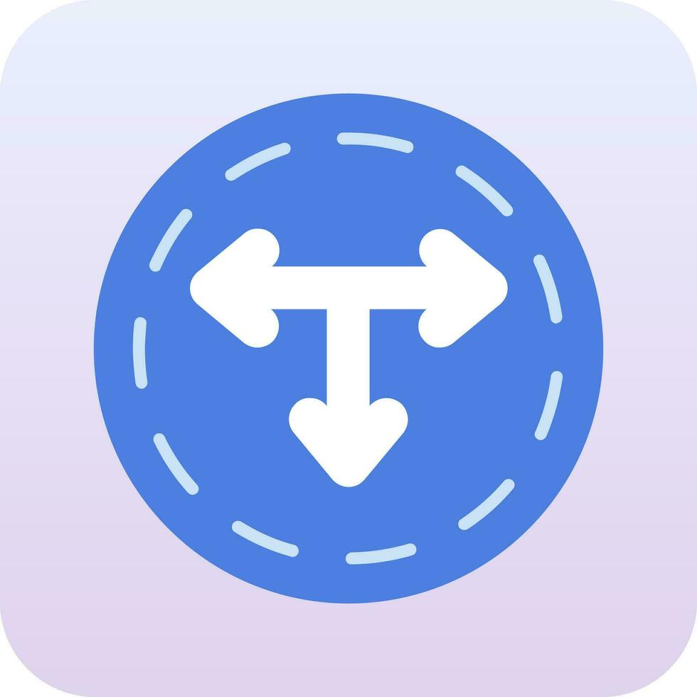 T Junction Vector Icon