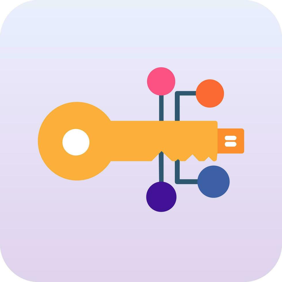 digital key Vector Icon