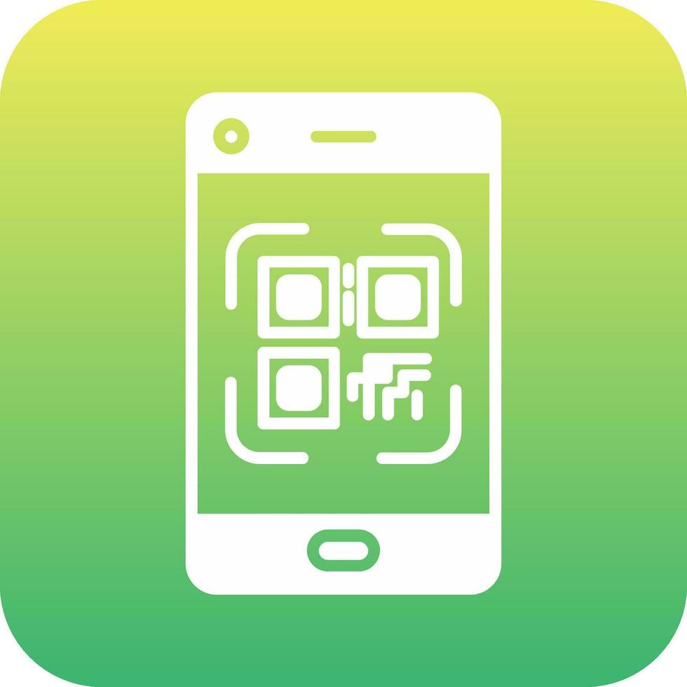 Smartphone Qr Code Vector Icon