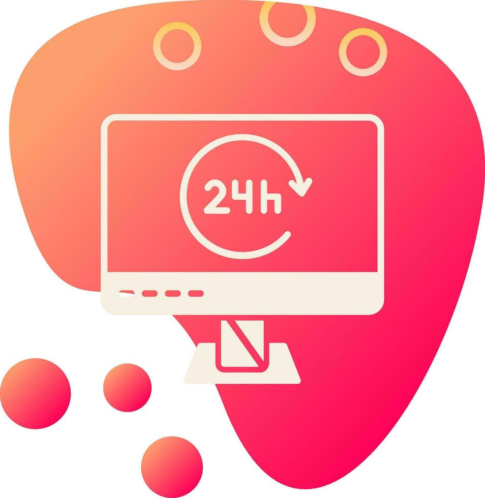 24 Hours Vector Icon