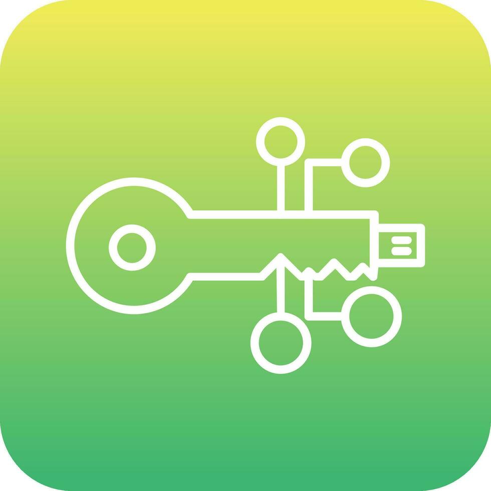 digital key Vector Icon