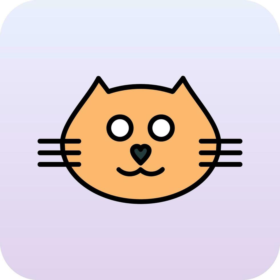 gato cara vector icono