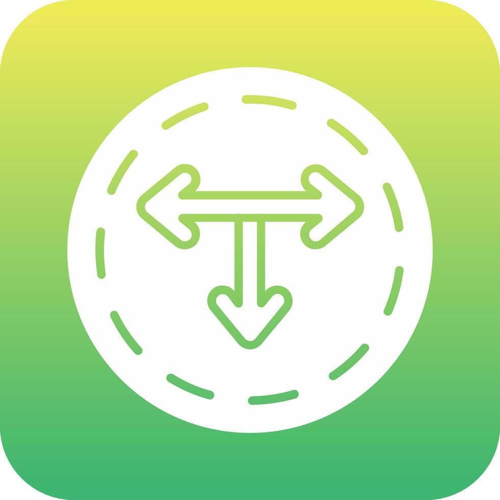 T Junction Vector Icon