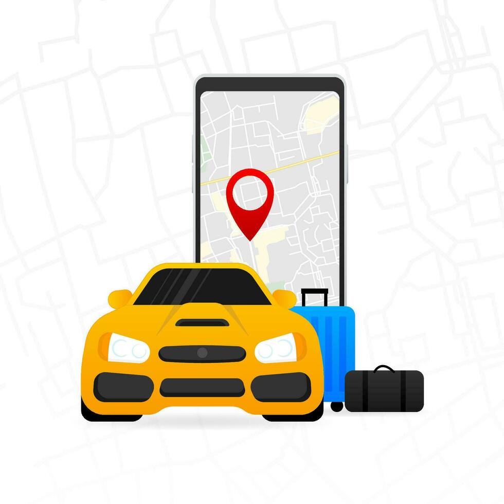 Get a taxi illustration background. Business vector icon. Business concept.