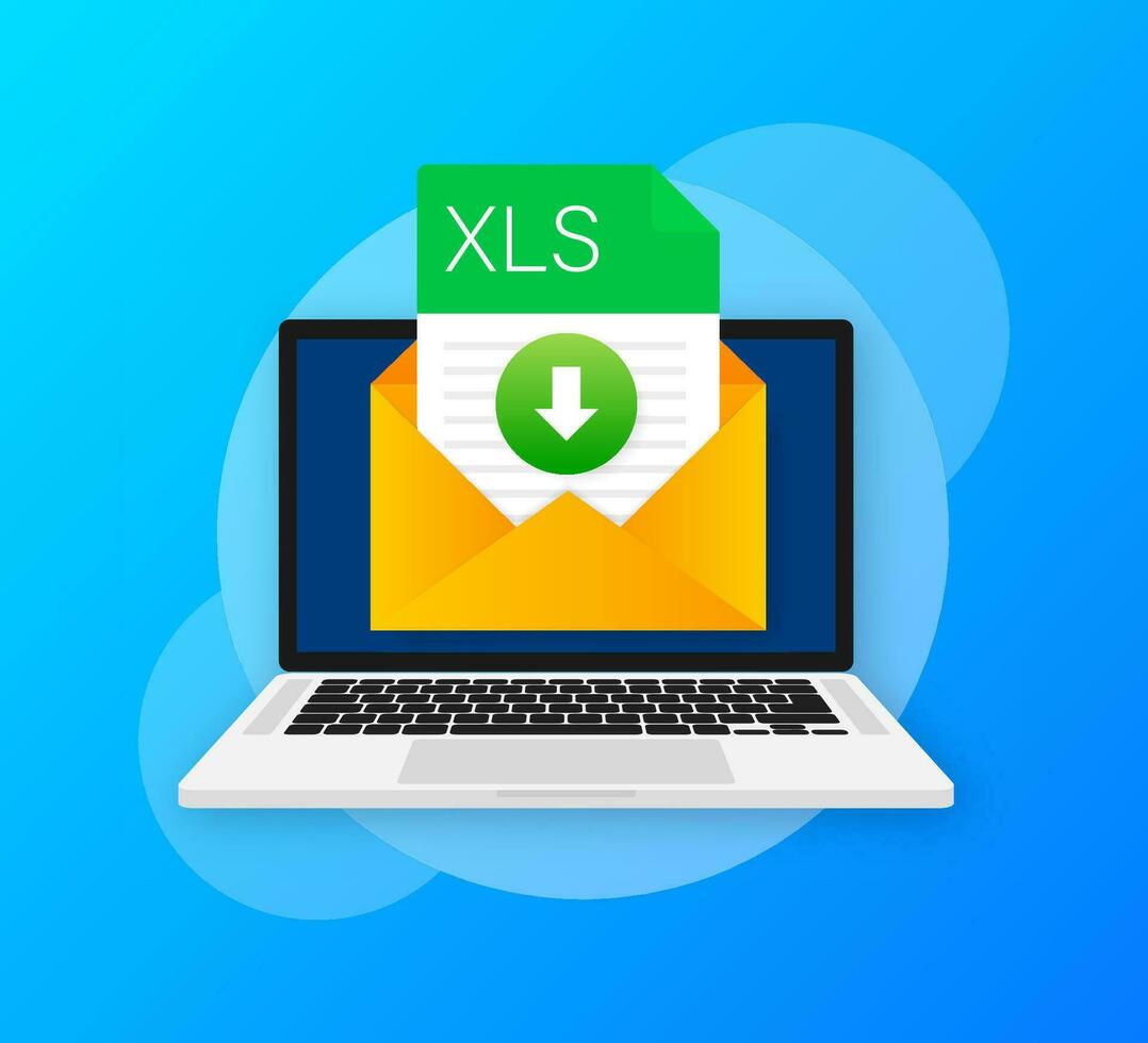 XLS file icon. Spreadsheet document type. Modern flat design graphic illustration. Vector XLS icon