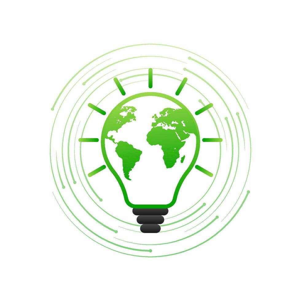 Green think organic. Recycling icon. Vector background. Love concept.