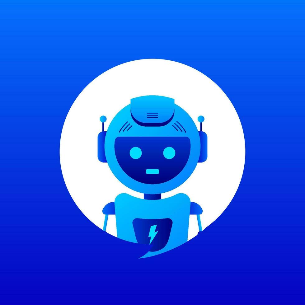 Chatbot icon concept, chat bot or chatterbot. Robot Virtual Assistance Of Website Or Mobile Applications. Vector illustration