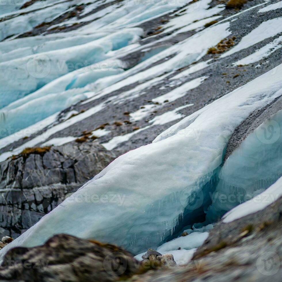 Winter mountains landscape frozen peak glacier photo