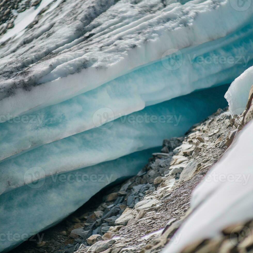 Winter mountains landscape frozen peak glacier photo