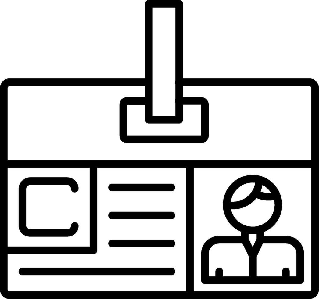 icono de vector de tarjeta de identificación