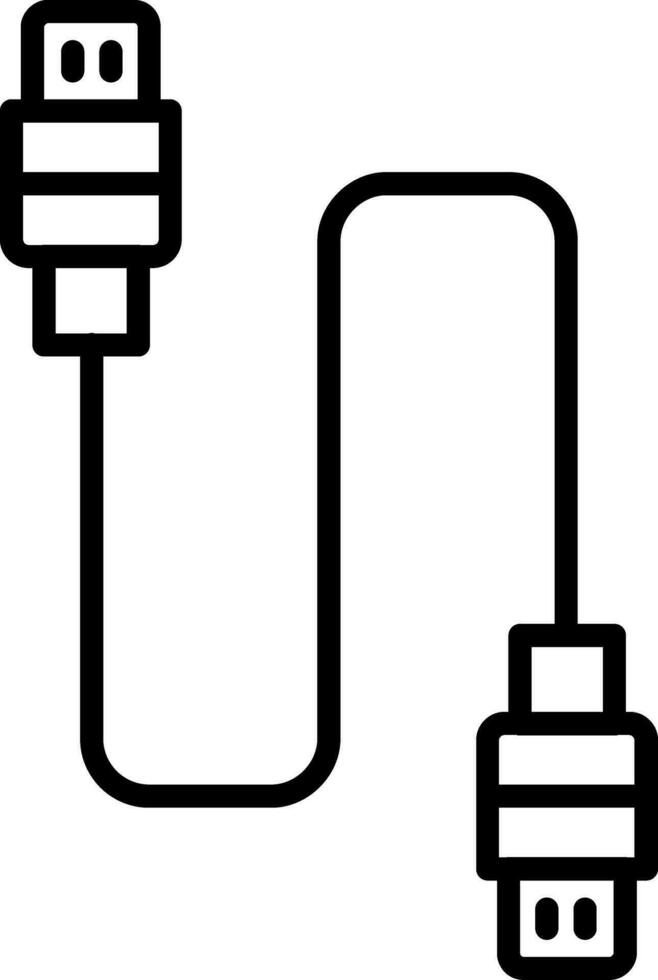 icono de vector de cable usb