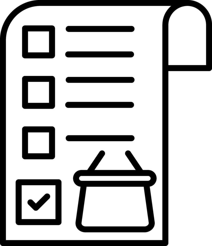 Shopping List Vector Icon