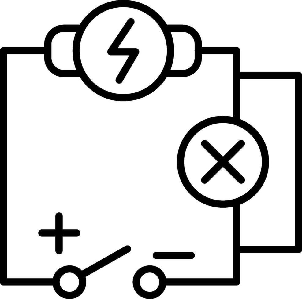 icono de vector de circuito eléctrico