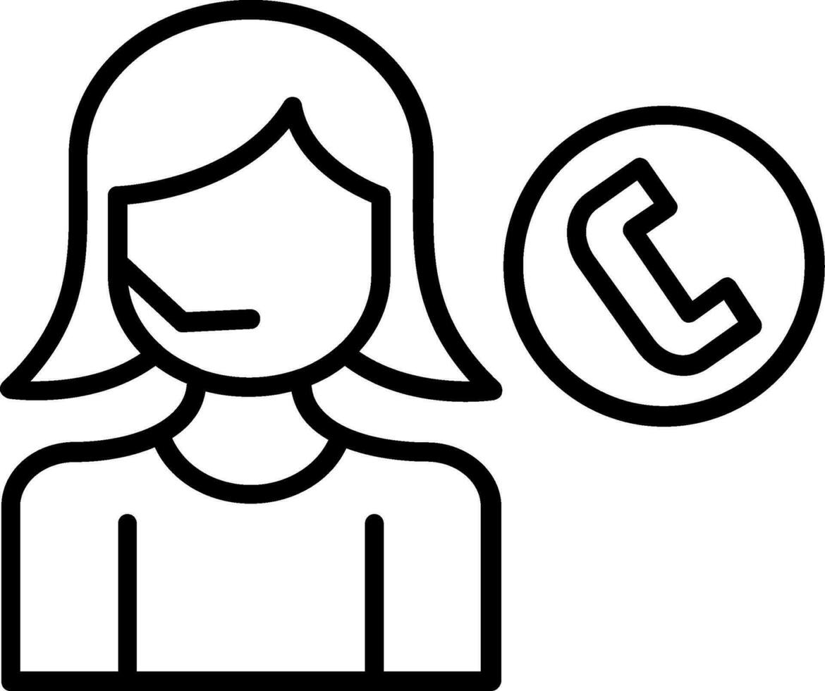 Call Center Agent Vector Icon