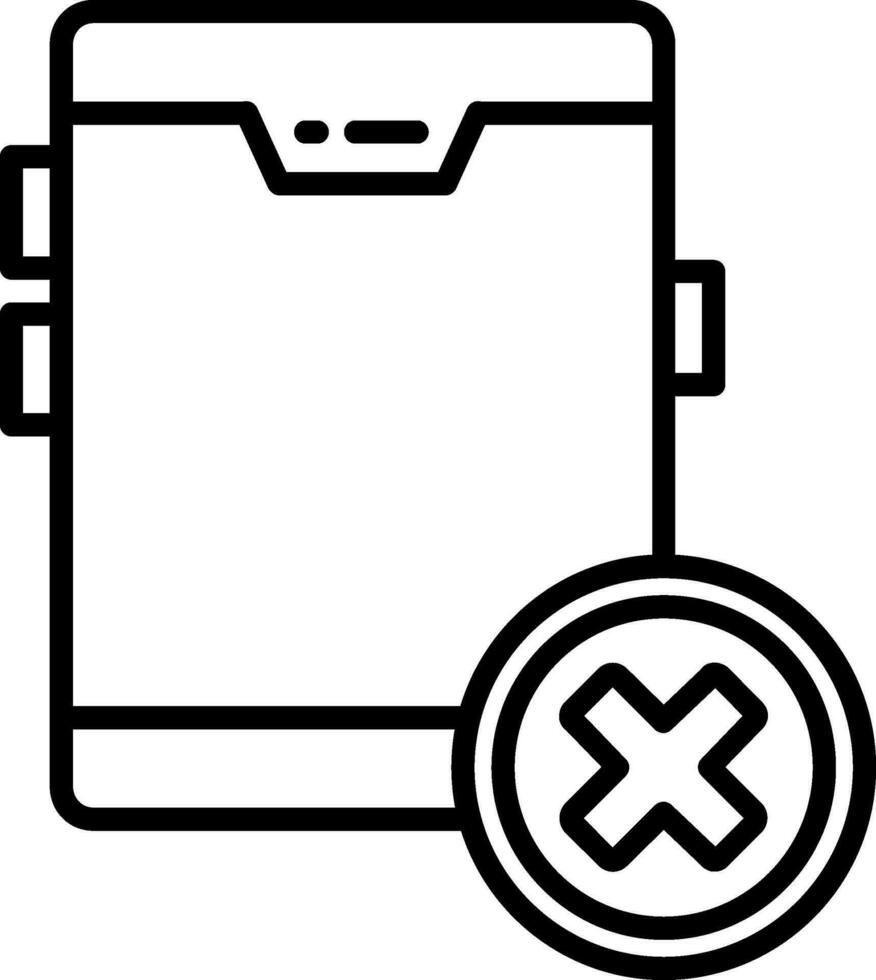 No Cellphone Vector Icon