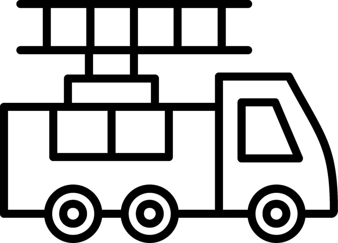 Ladder Truck Vector Icon