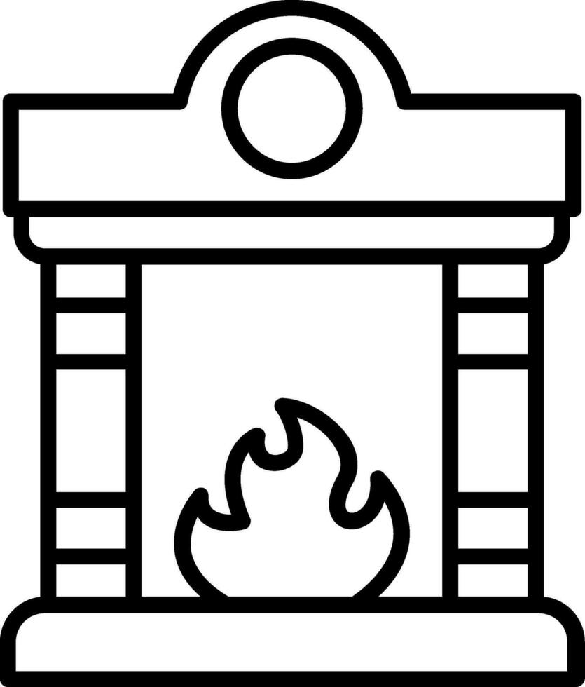 Fireplace Vector Icon