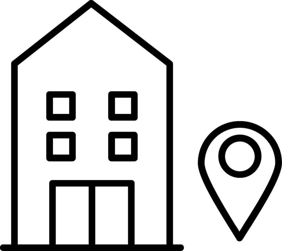Hotel location Vector Icon