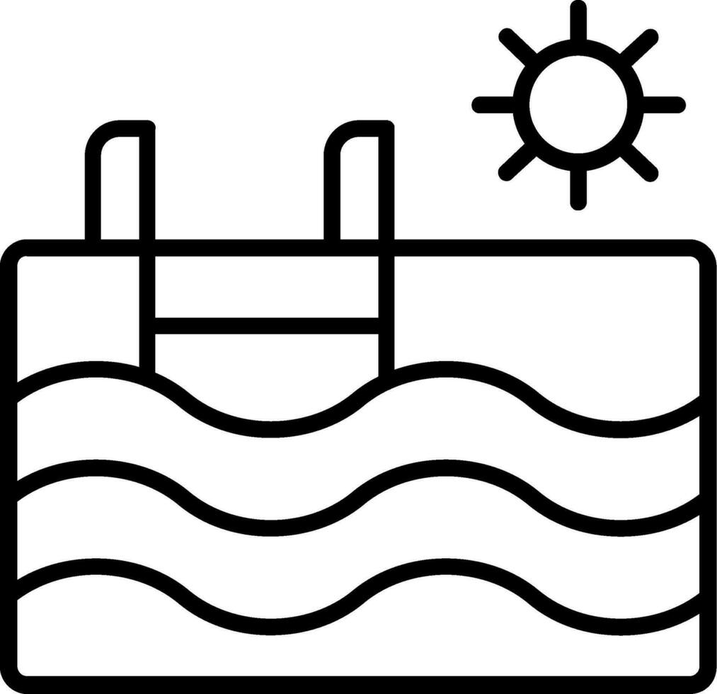 icono de vector de piscina