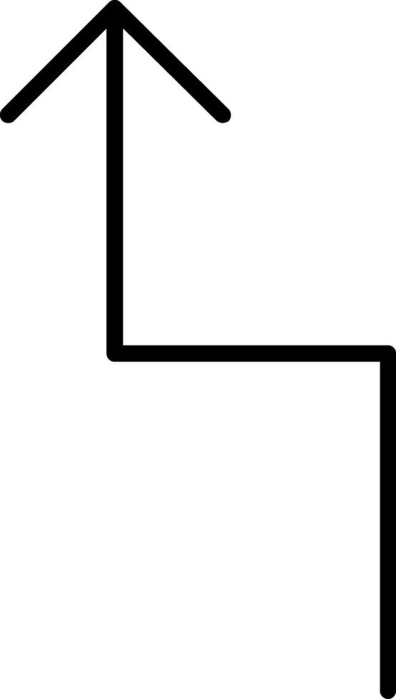 Zigzag Arrow Vector Icon