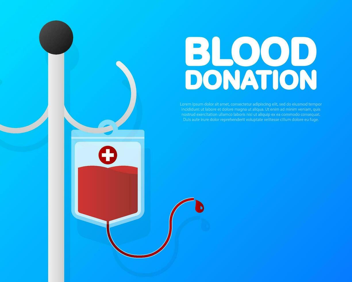 Abstract brochure with red blood donation for medical design. Vector illustration design