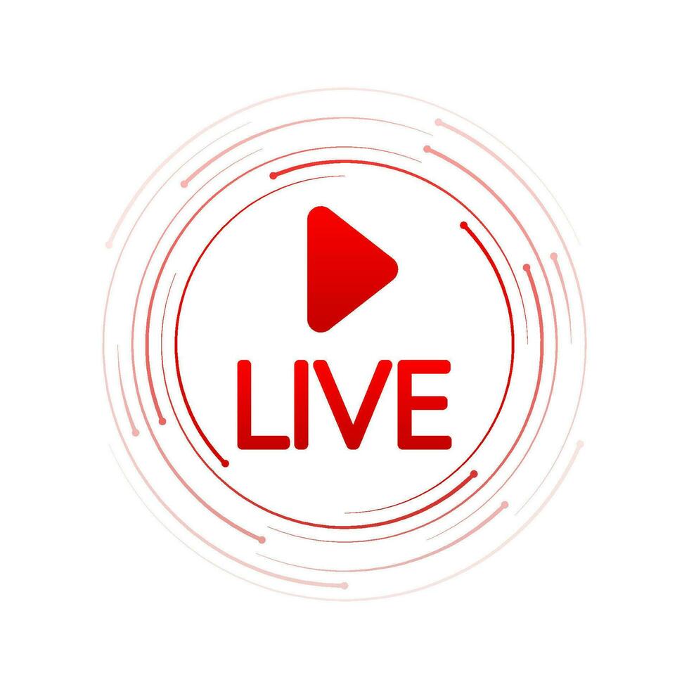 Live icon, great design for any purposes. Live stream sign. Digital background. Vector illustration.