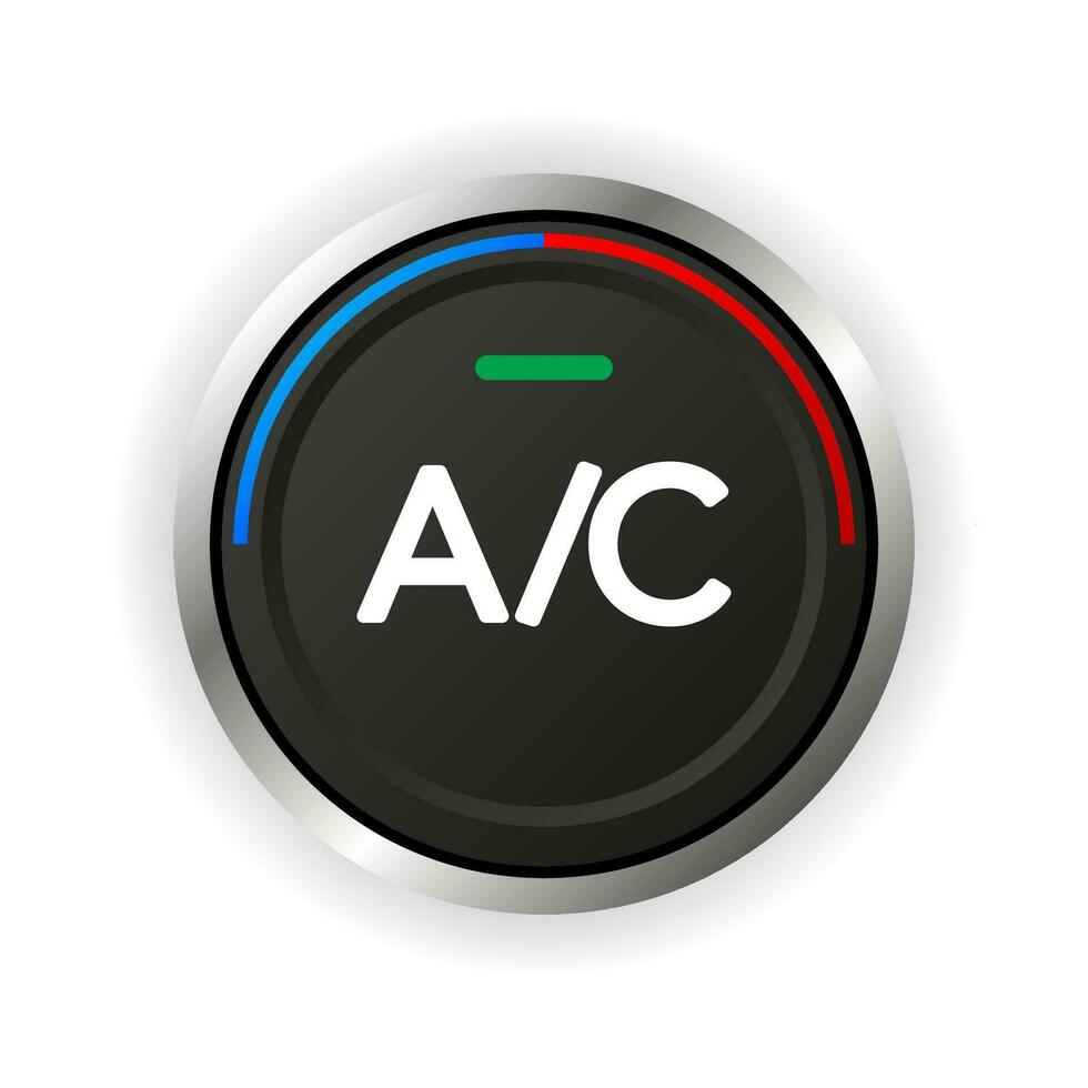 Air conditioner control button. It's cold and warm. Vector illustration.