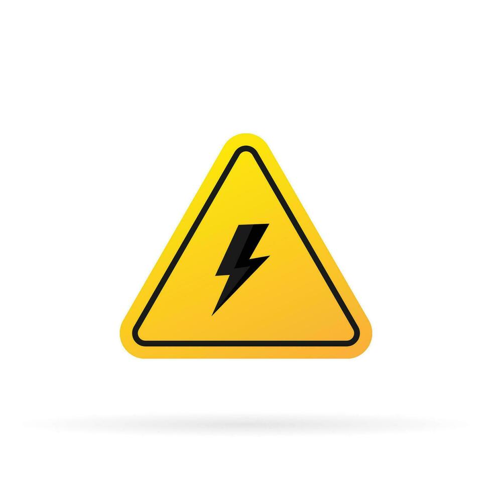 High Voltage Sign. Risk control concept presentation vector