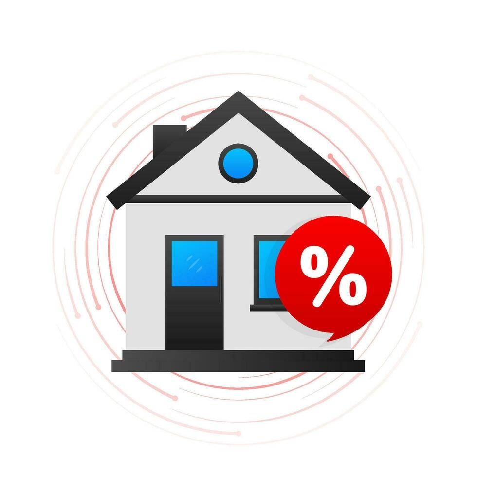 Flat icon with house money. 3d isometric illustration. Finance isometric. vector