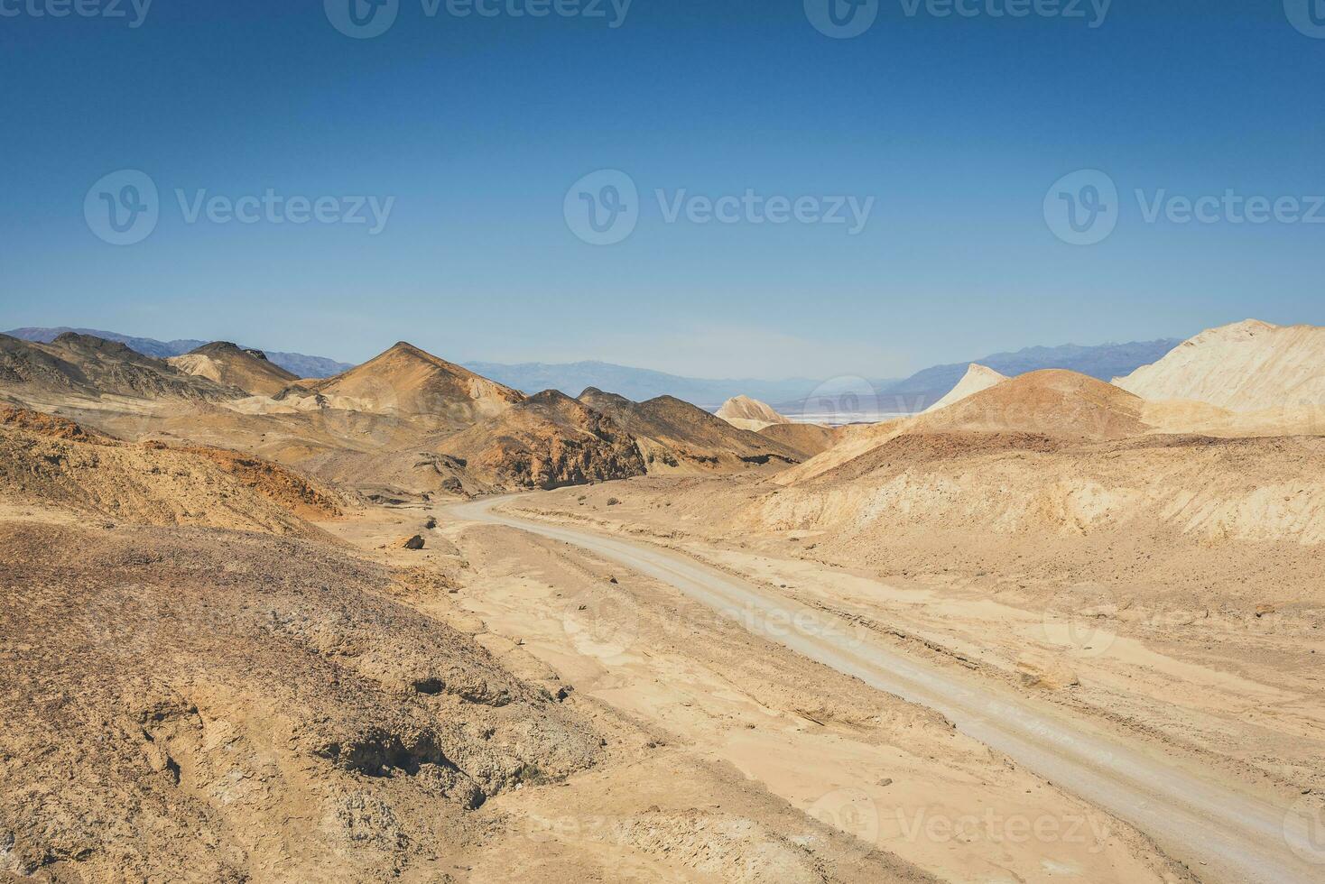 Yellow mountains in the Death Valley photo